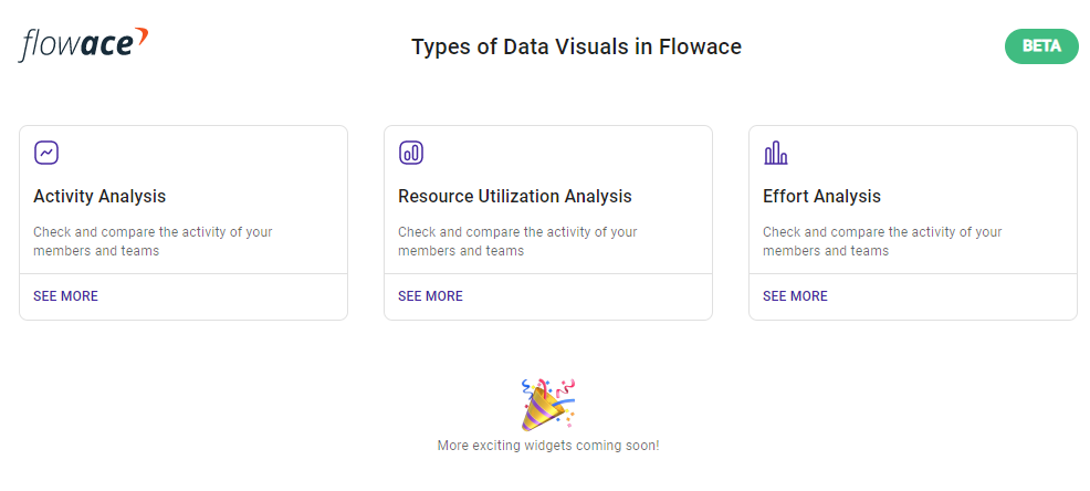 Type of Data Visuals in Flowace