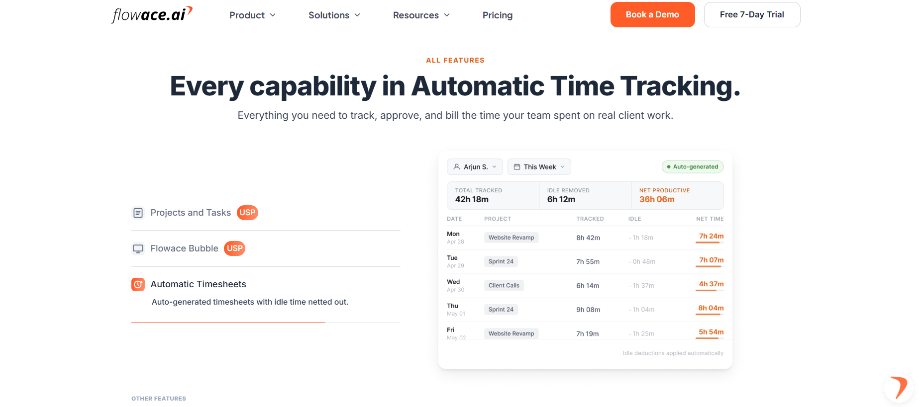 Flowace product page