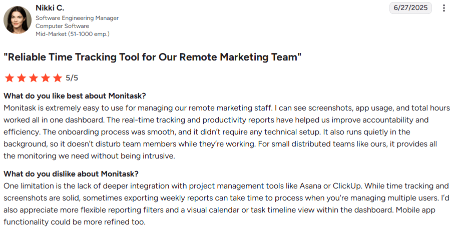 Pros and Cons of Using Monitask, top Monitask alternatives