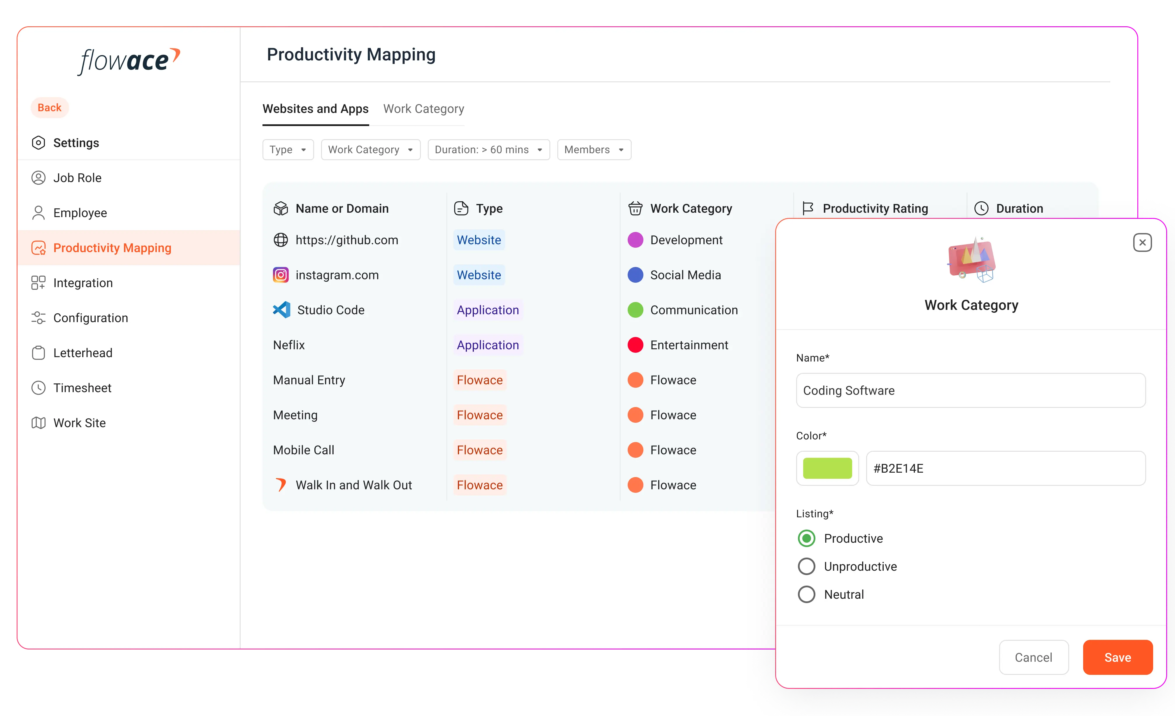 Work Categories