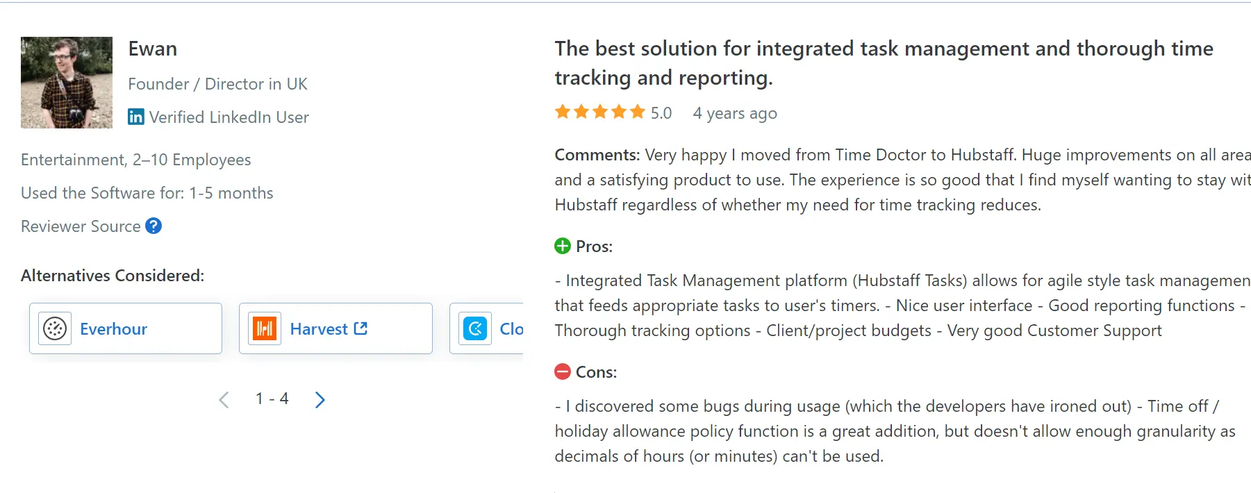 hubstaff capterra review