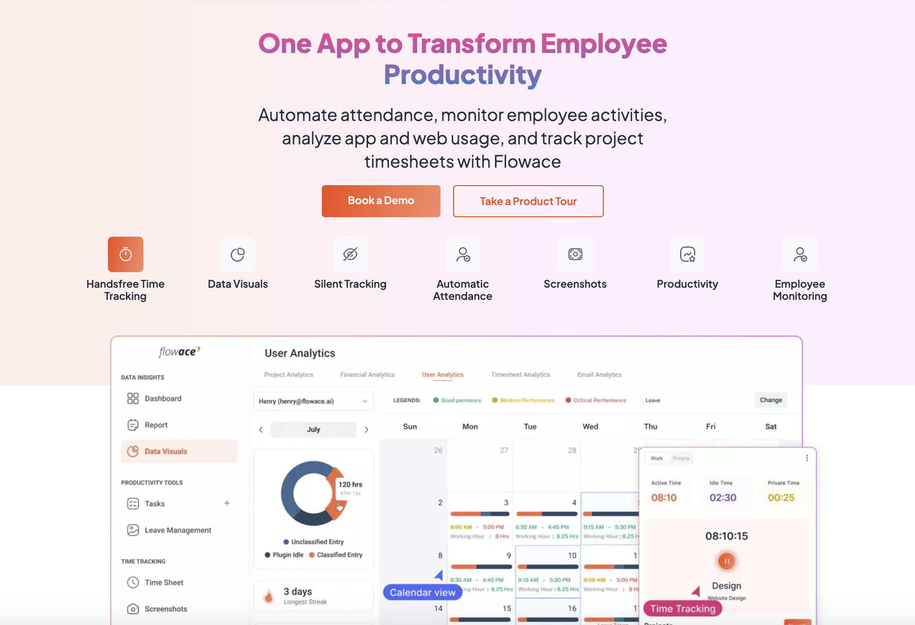 Flowace time tracking