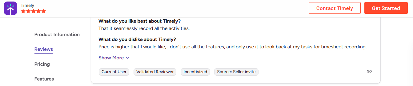 Drawbacks of Timely