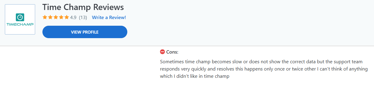cons of Time Champ