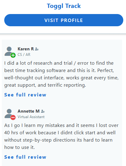 Toggl Track User review