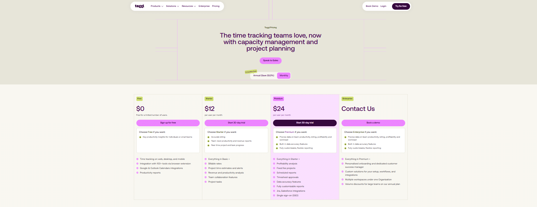 Toggl track pricing