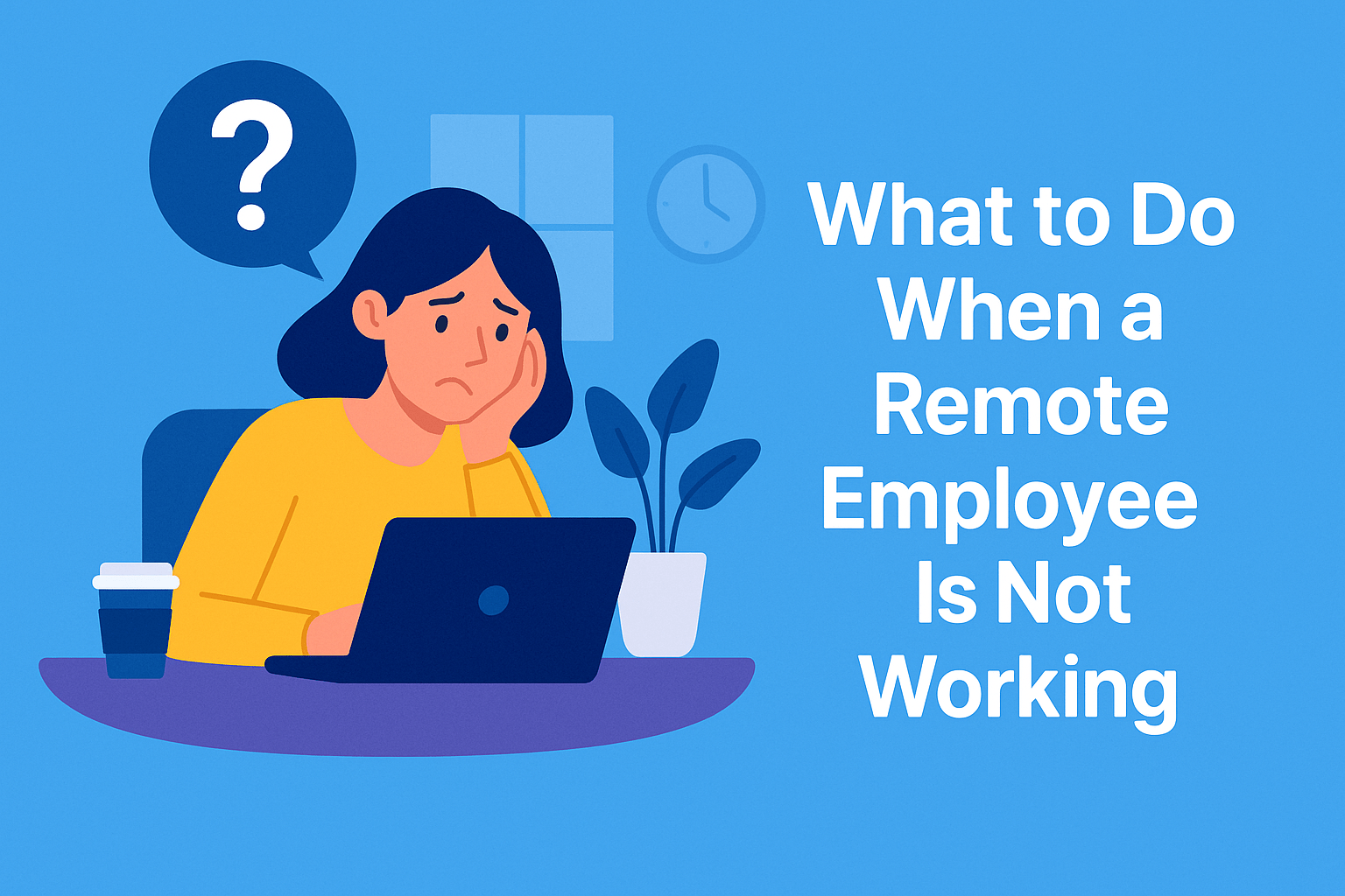 What to Do When a Remote Employee Is Not Working, how to tell if remote employees are working, remote work productivity , monitoring remote employees, remote employee monitoring software, remote work accountability, employee time tracking tools, work from home productivity, identify remote employee burnout, remote employee performance issues