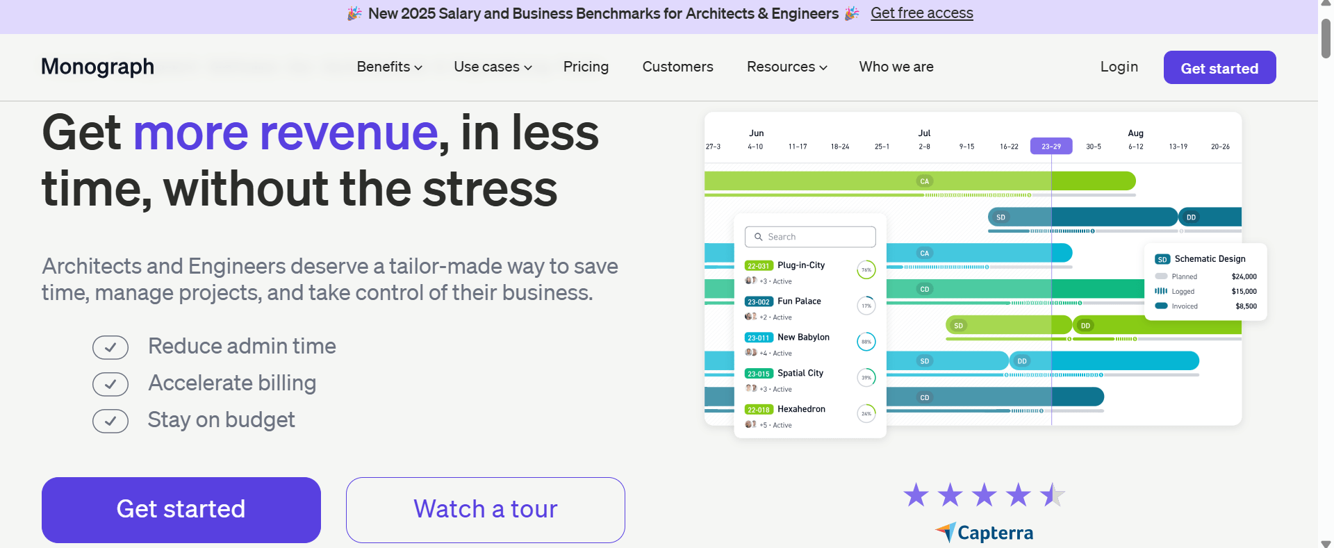 Monograph, time tracking software for architects