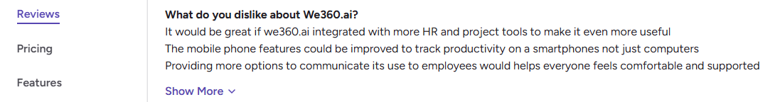 why choose We360.ai alternative