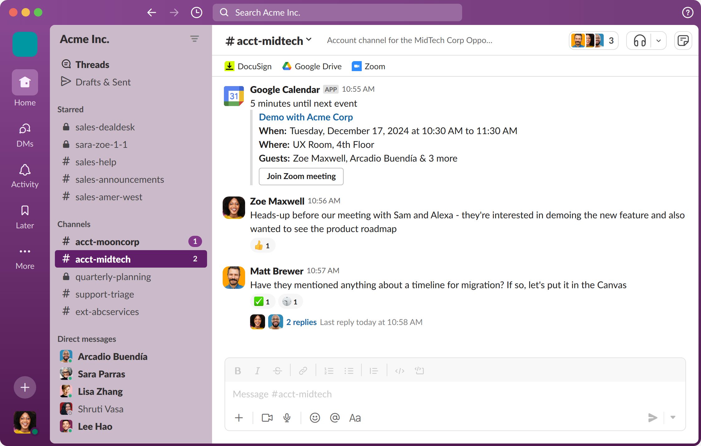 Slack for remote employee monitoring
