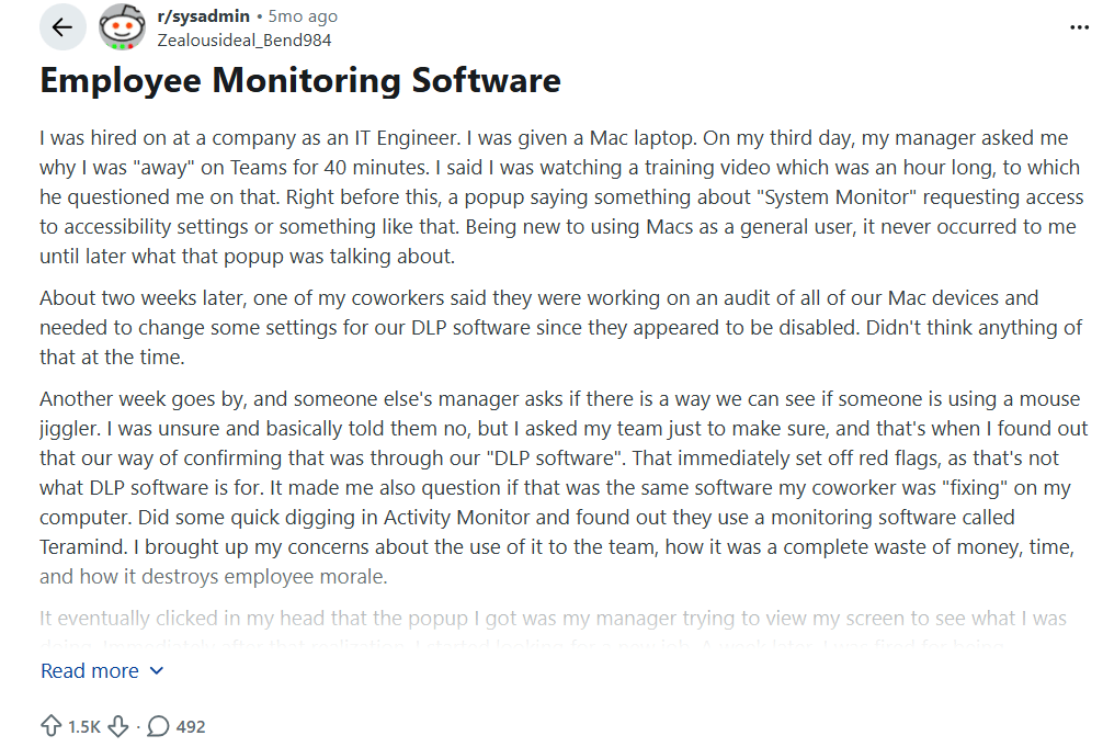 Reddit review for computer monitoring software