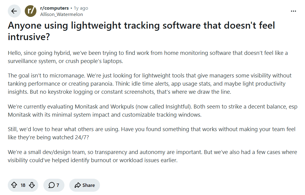 Reddit review for computer monitoring software