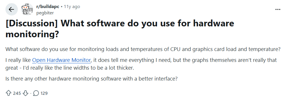Hardware Monitoring Software Reddit Review
