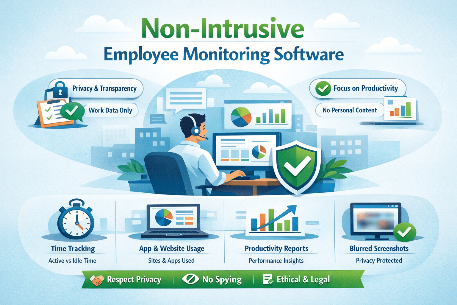 Non-Intrusive Employee Monitoring Software