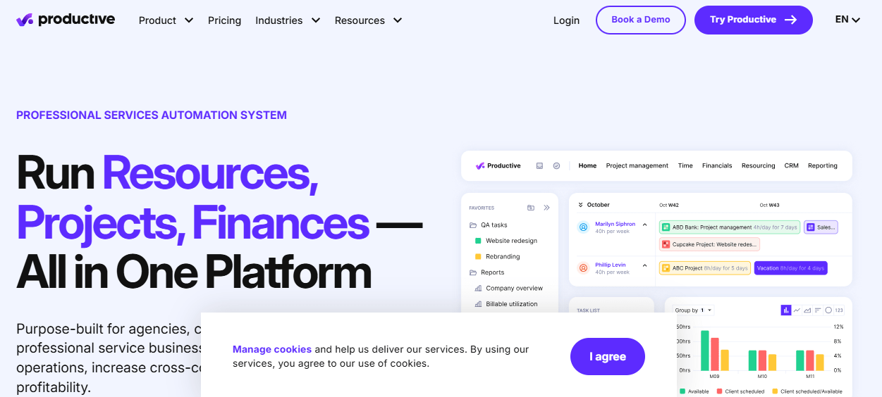 Profitability tracking for creative agencies