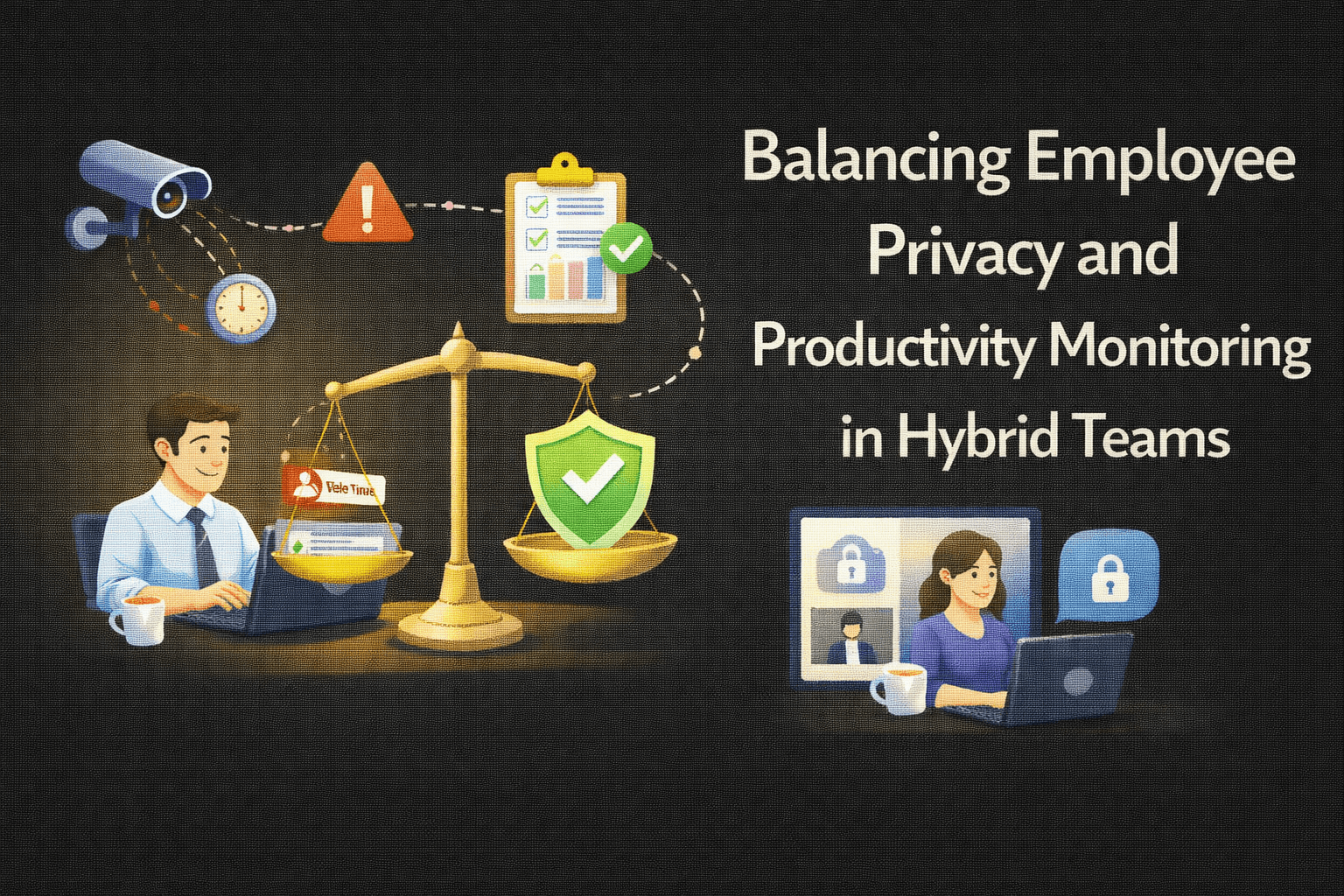 Balancing Employee Privacy and Productivity Monitoring in Hybrid Teams
