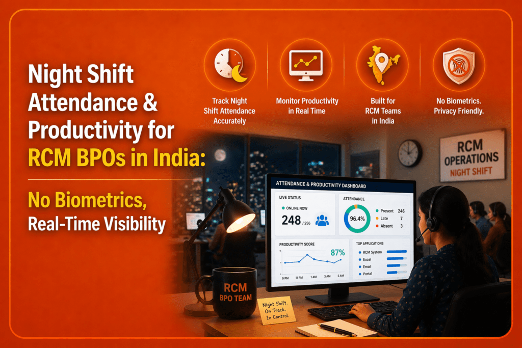 Night Shift Attendance & Productivity for RCM BPOs in India: No Biometrics, Real-Time Visibility