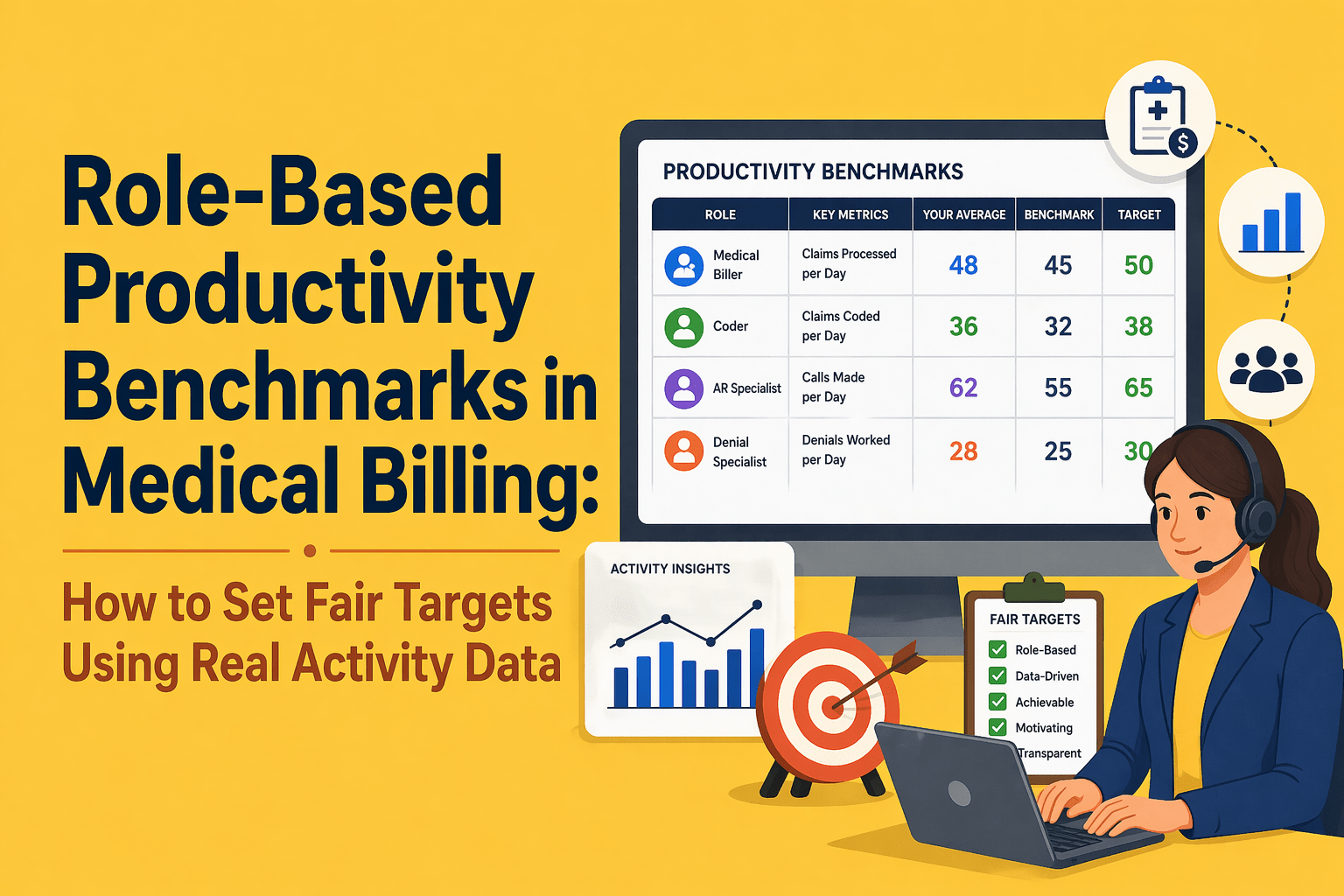 Role‑Based Productivity Benchmarks in Medical Billing: How to Set Fair Targets Using Real Activity Data
