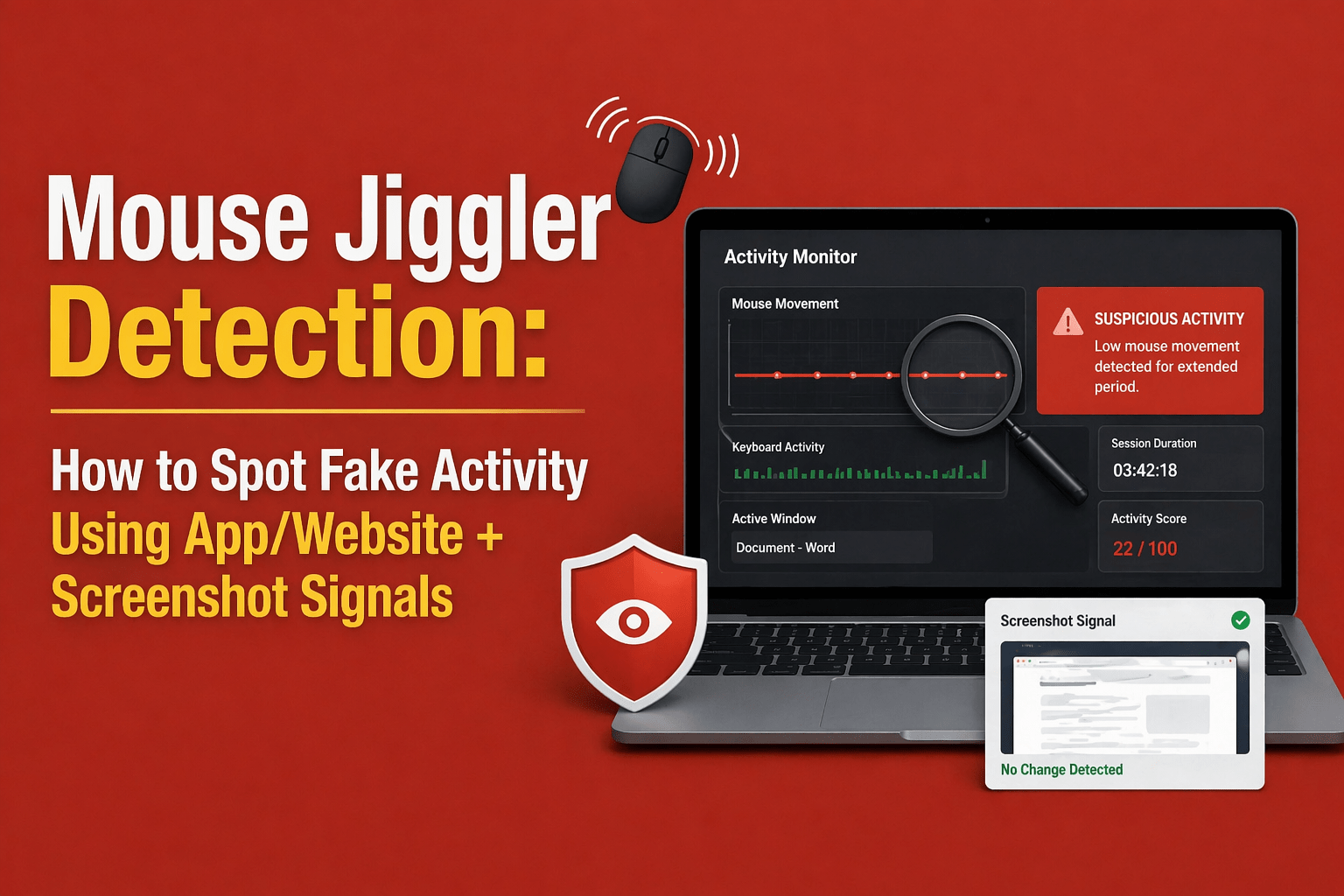 Mouse Jiggler Detection: How to Spot Fake Activity Using App/Website + Screenshot Signals