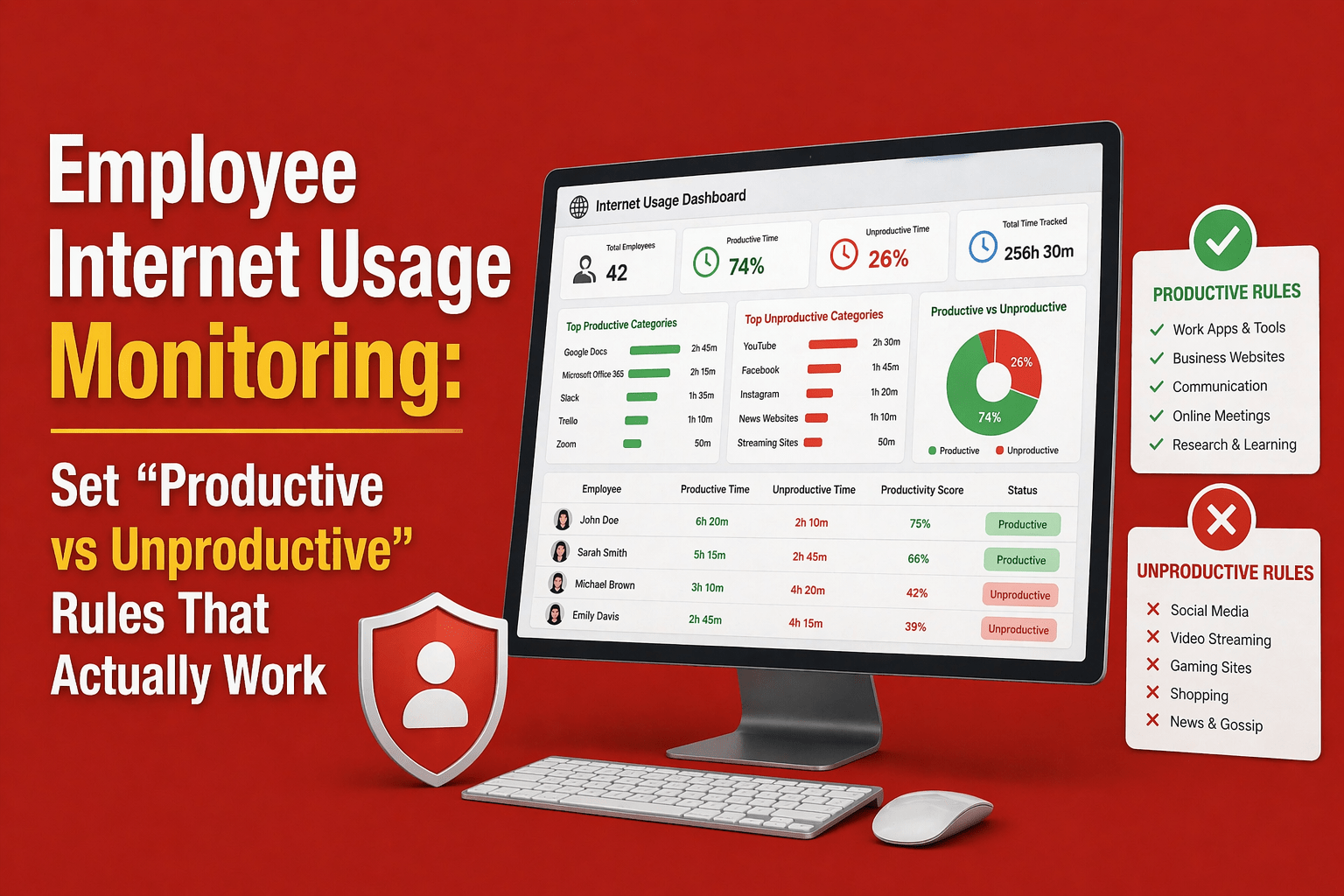 Employee Internet Usage Monitoring: Set “Productive vs Unproductive” Rules That Actually Work