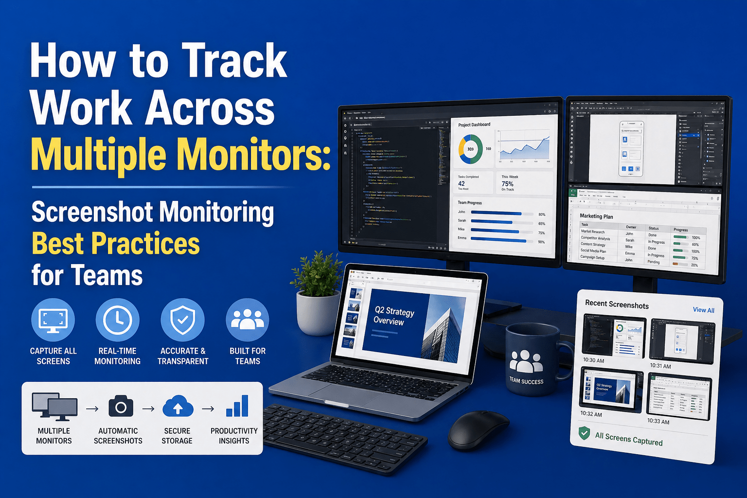 How to Track Work Across Multiple Monitors: Screenshot Monitoring Best Practices for Teams