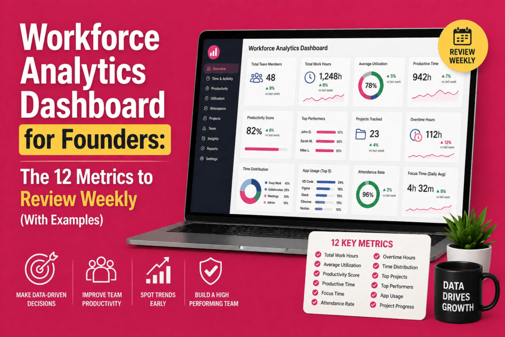 Workforce Analytics Dashboard for Founders: The 12 Metrics to Review Weekly (With Examples)
