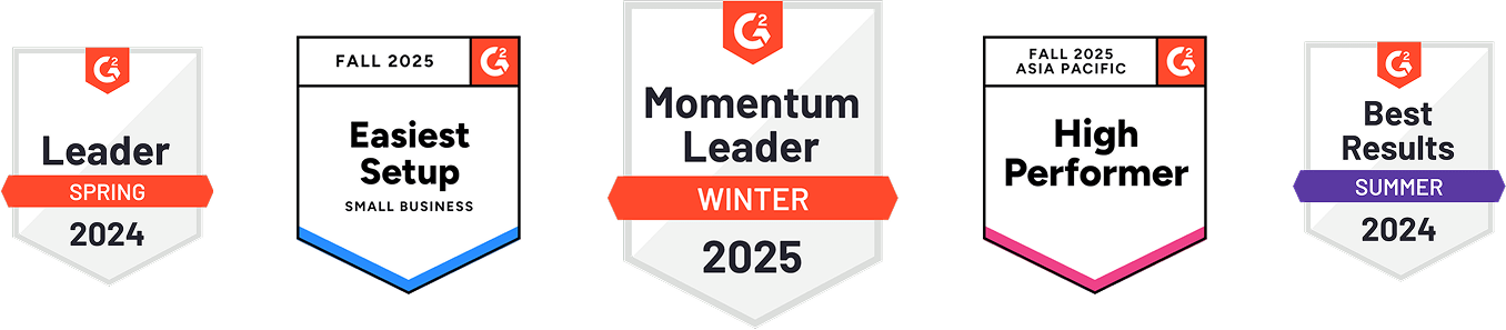 G2 High Performer and Best Support Badges