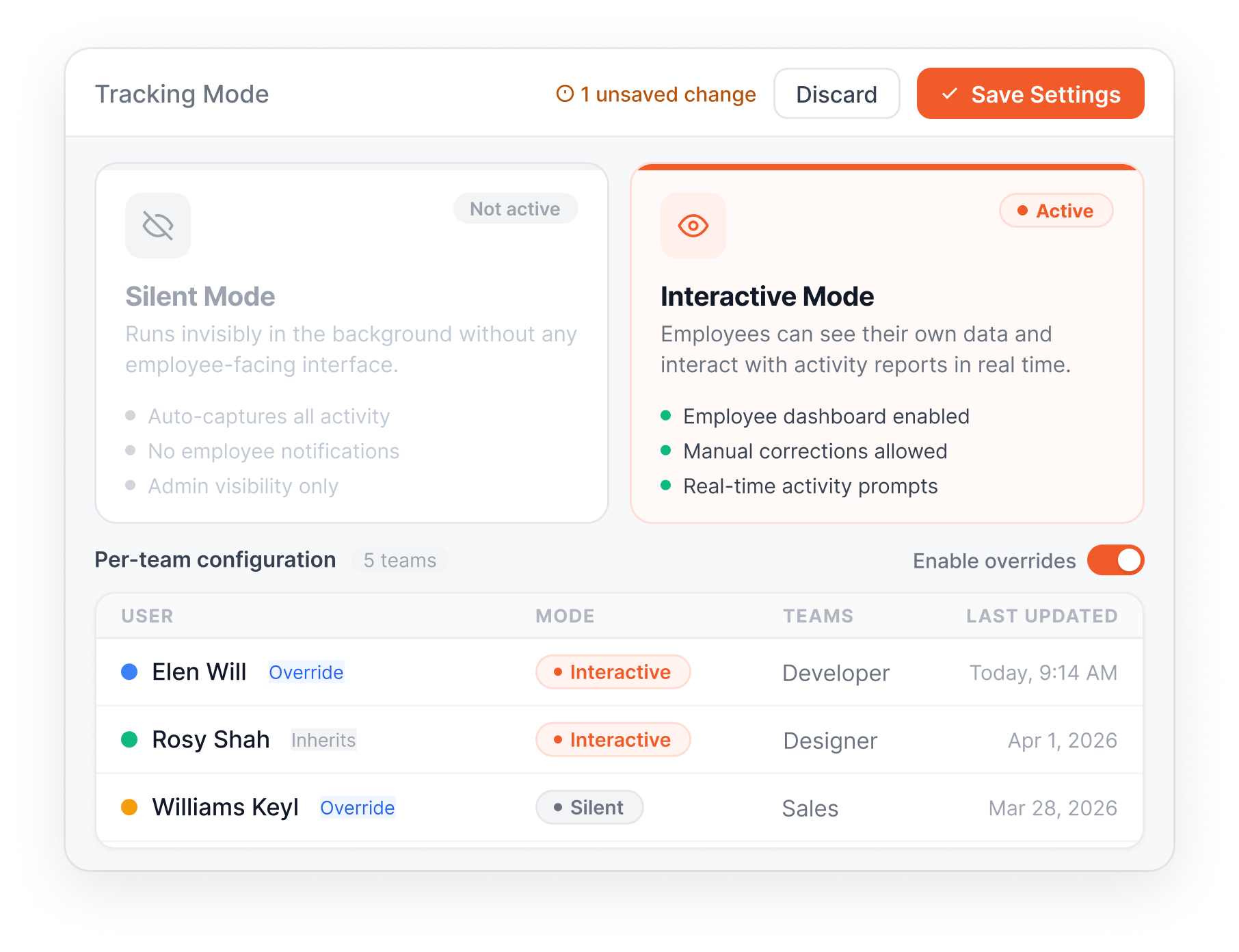 Silent or interactive — your choice