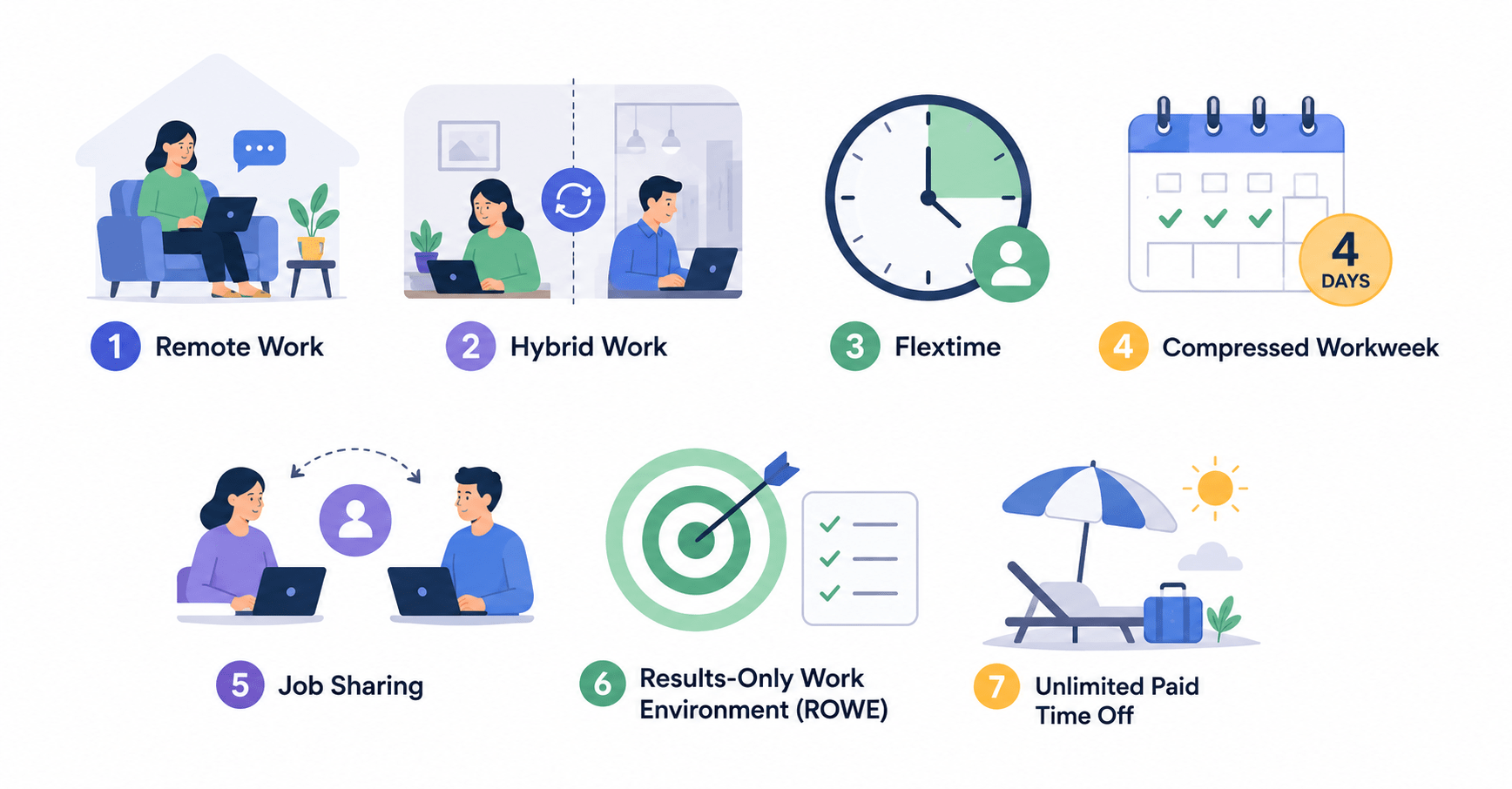 What Are the Types of Flexible Working Arrangements With Examples?