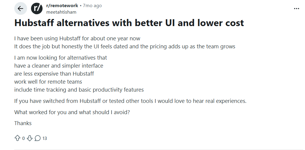 Hubstaff alternative reddit review
