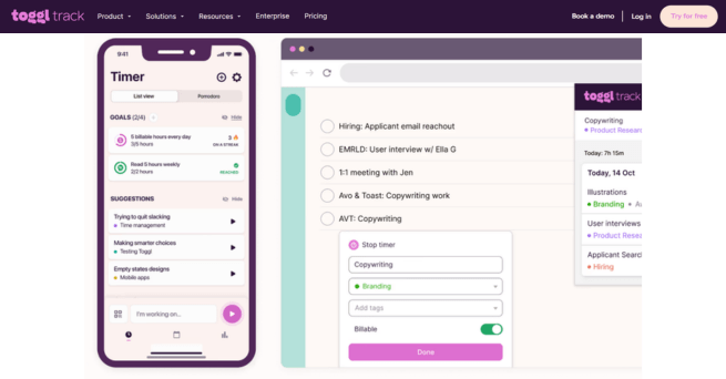 Toggl Track Timer
